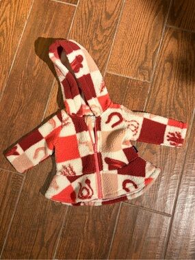 Wrangler Red and Cream Sherpa Jacket